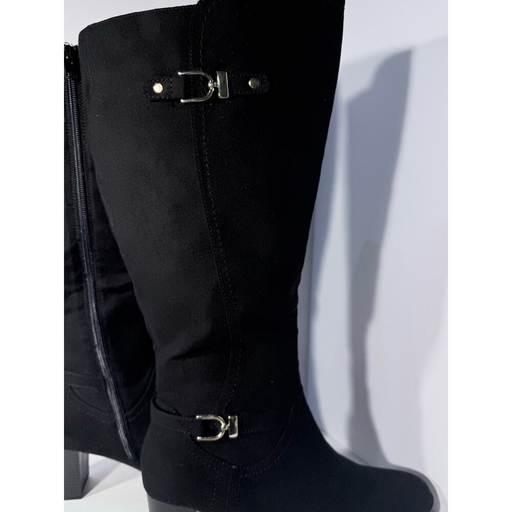 Karen Scott Laylah Black Faux Leather Knee-High Boots, Women's Size 11 M - Picture 5 of 10